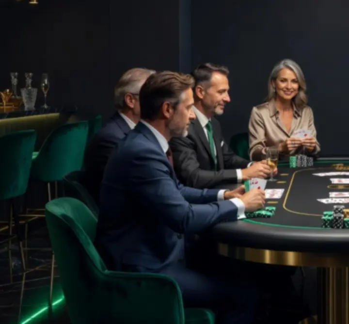 Wieczór pokerowy w stylu kasyna z elegancką oprawą