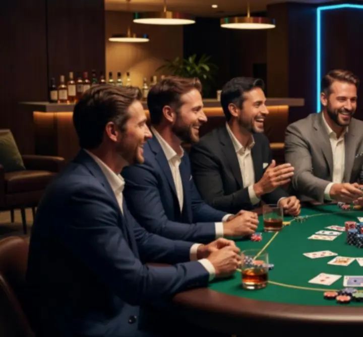Zespół firmy podczas integracyjnego wieczoru pokerowego organizowanego przez NAXSOL ENTERPRISES LTD